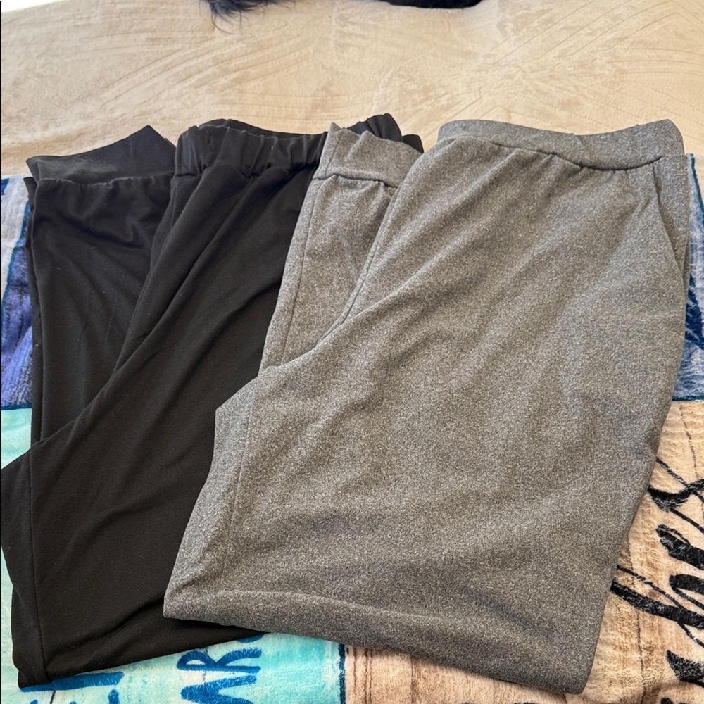 Women's Black and Gray Track Pants